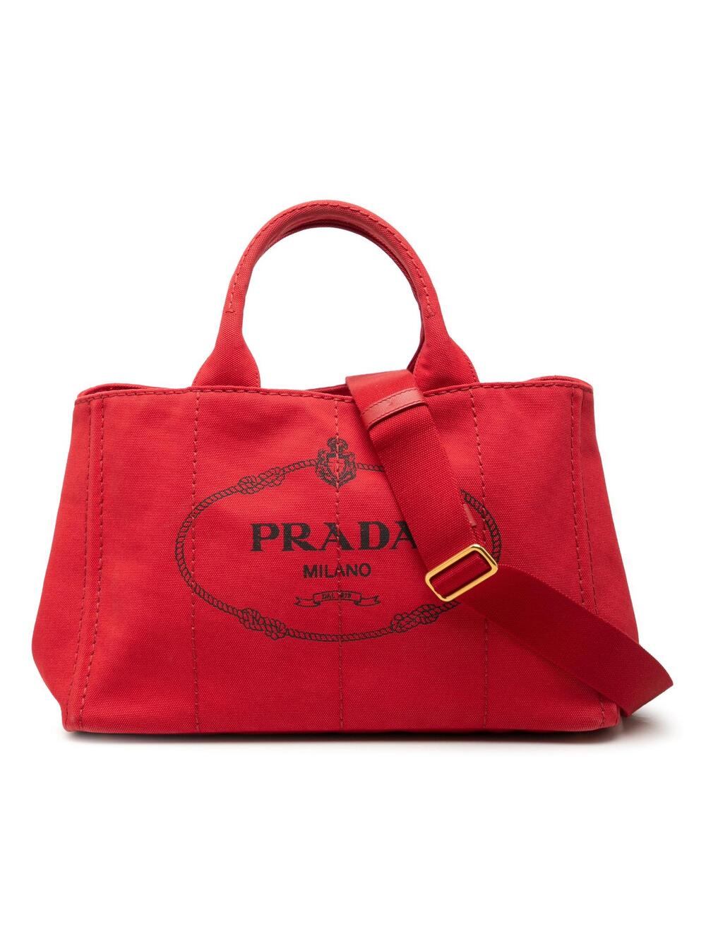Prada Canvas Canapa Logo Tote Pre-Loved #340160P70B